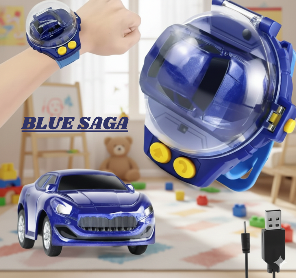 RC Watch Car Toy – Rechargeable Mini Remote Control Wrist Racing Car – USB Charging, s, Fast Speed, Fun Play for Kids, Boys & Girls – Smart Hand Watch with Car, Best Gift for Kids, Durable & weight – Remote Control Car with Wristband