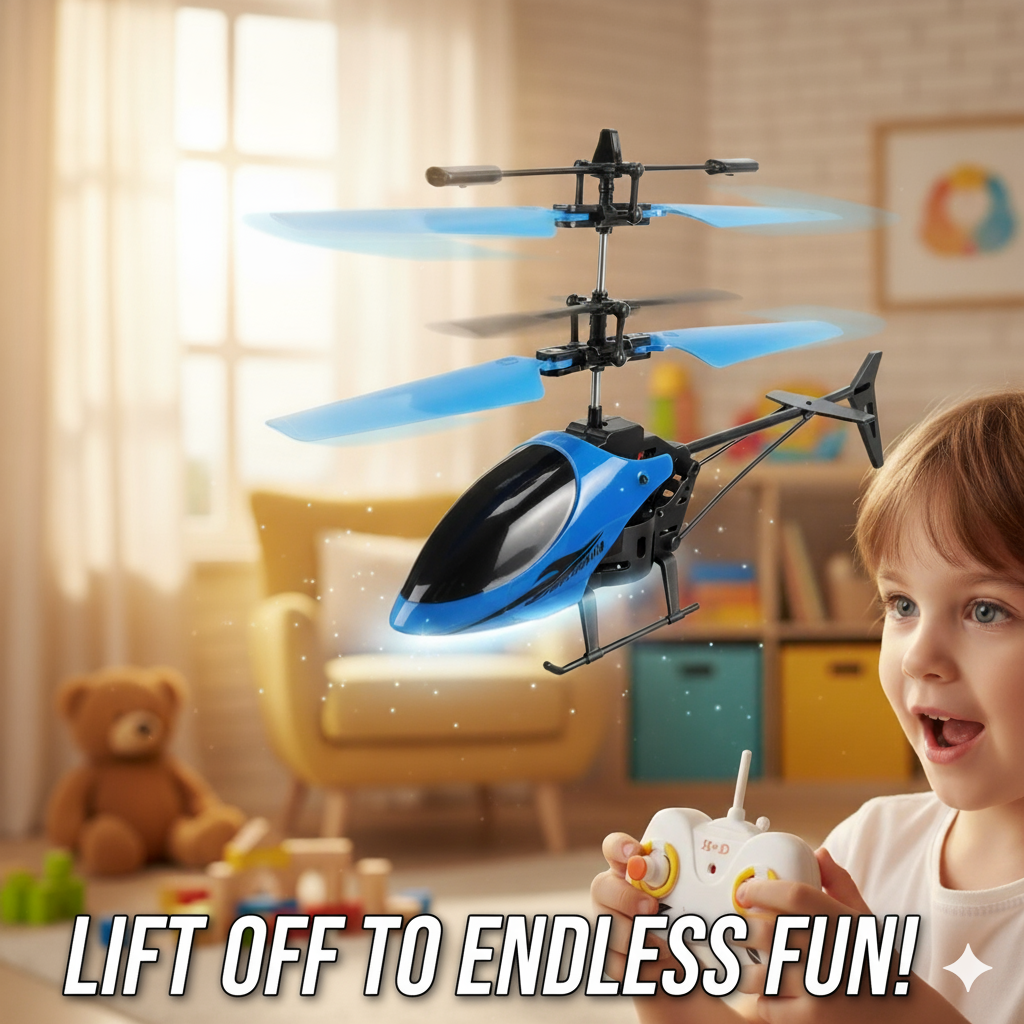 Remote Control Helicopter – Rechargeable Toy Aircraft | Durable & Lightweight | Perfect Gift for Kids & Adults